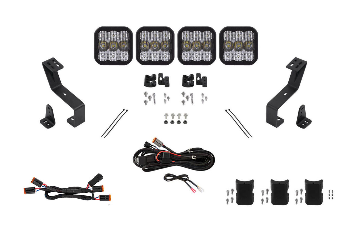 SS5 Grille CrossLink Lightbar Kit for 2019-2024 Ram  Pro White Combo
