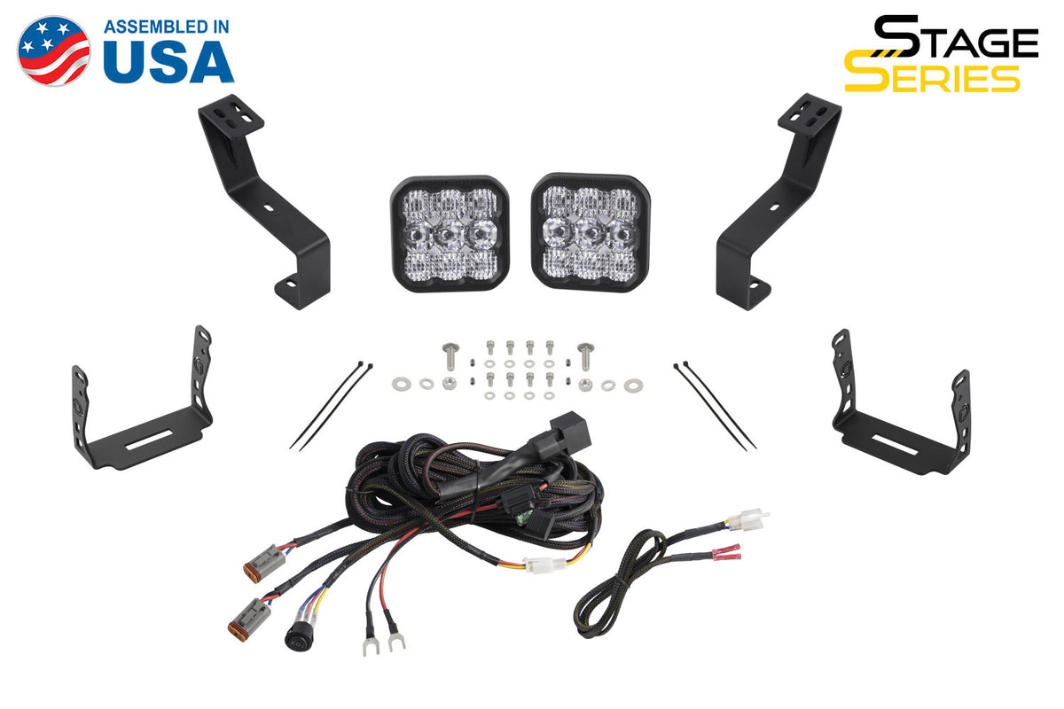 SS5 Bumper LED Pod Light Kit for 2019-2024 Ram  Sport White Driving