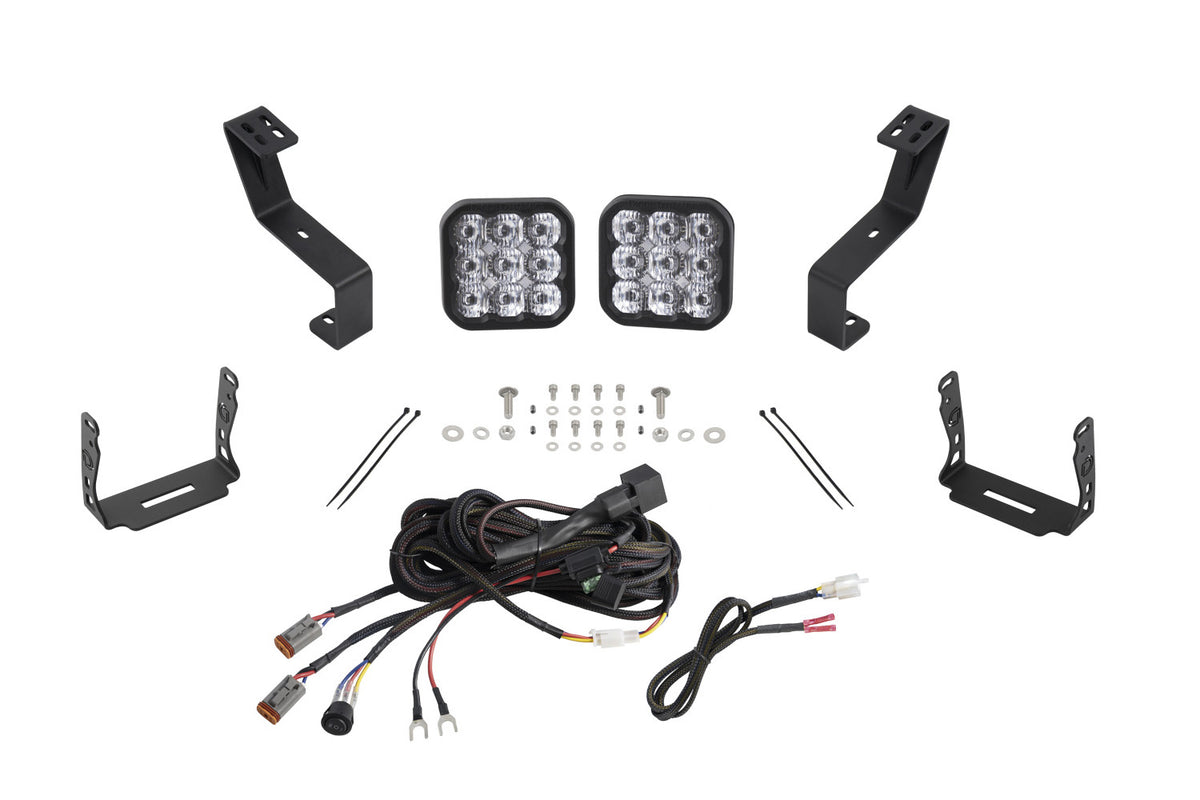 SS5 Bumper LED Pod Light Kit for 2019-2024 Ram  Pro White Driving