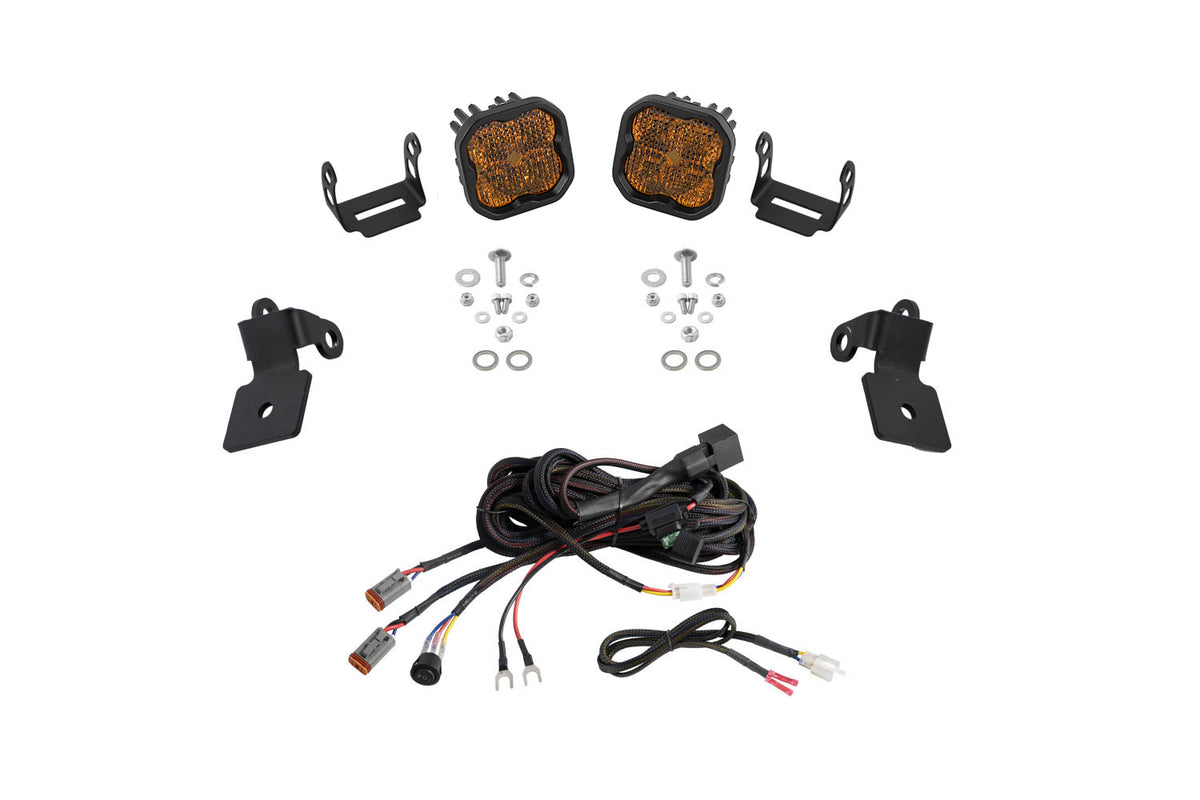 Polaris RZR A-Pillar LED Pod Kit  SS3 Sport Yellow Combo