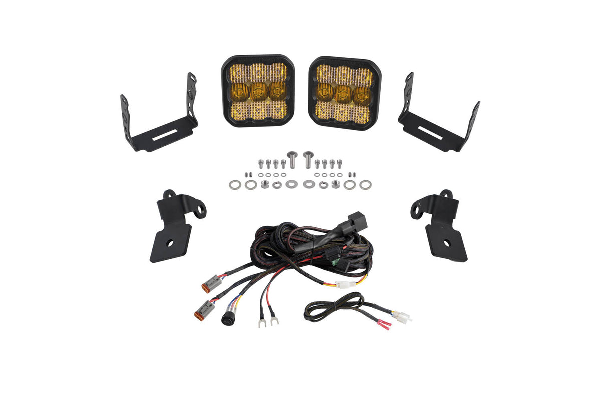 Polaris RZR A-Pillar LED Pod Kit  SS5 Pro Yellow Combo