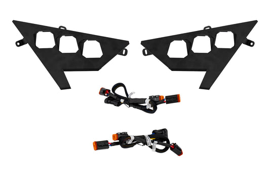 Polaris RZR Headlight Wiring Harnesses and Brackets Only (pair)