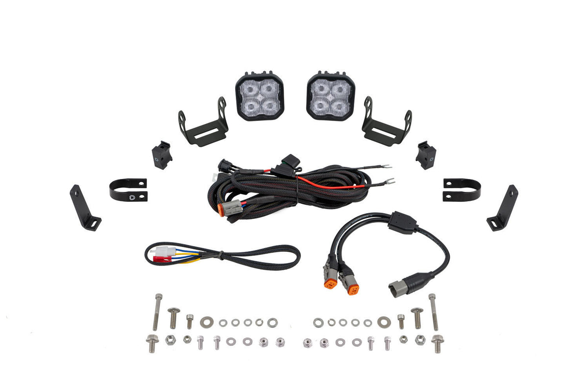 SS3 LED Bumper 1.25 Inch Roll Bar Kit  Pro White SAE Fog (pair)