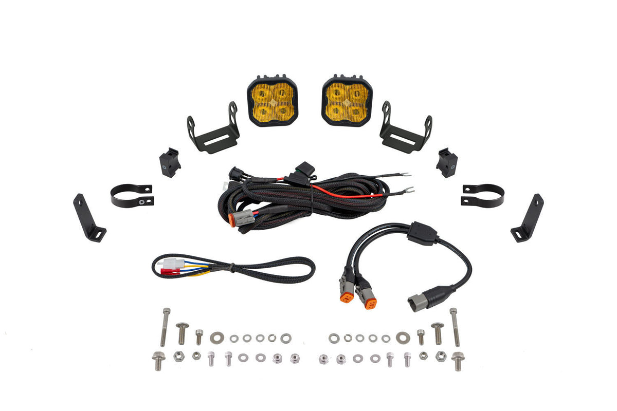 SS3 LED Bumper 1.75 Inch Roll Bar Kit  Pro Yellow SAE Fog (pair)