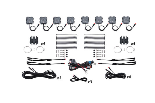 Stage Series SXS Rock Light Installer Kit  RGBW M8 (8-pack)