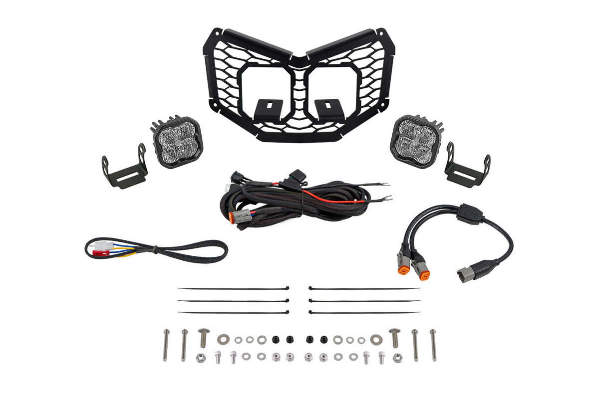 Stage Series LED Grille Kit for 2017-2025 Can-Am Maverick X3  Pro White Combo