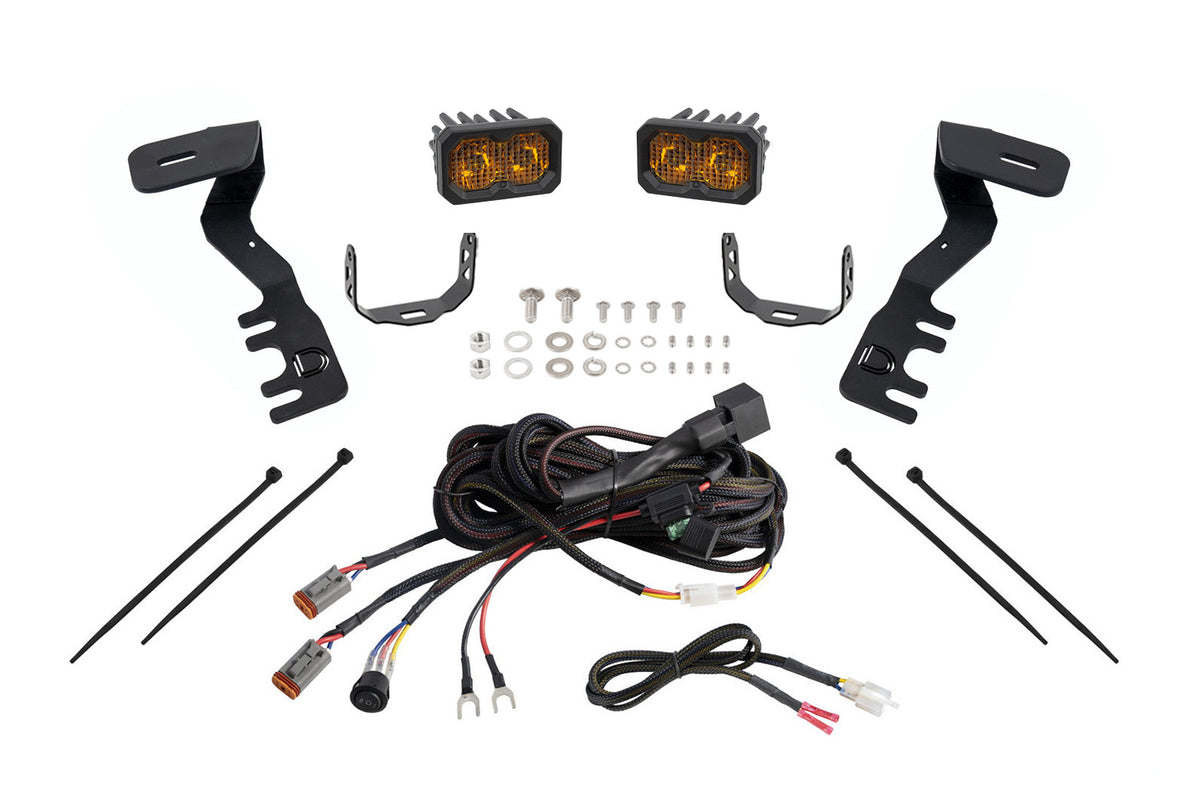 C2 2.0 LED Ditch Light Kit for Toyota Tacoma/4Runner Sport Yellow Combo