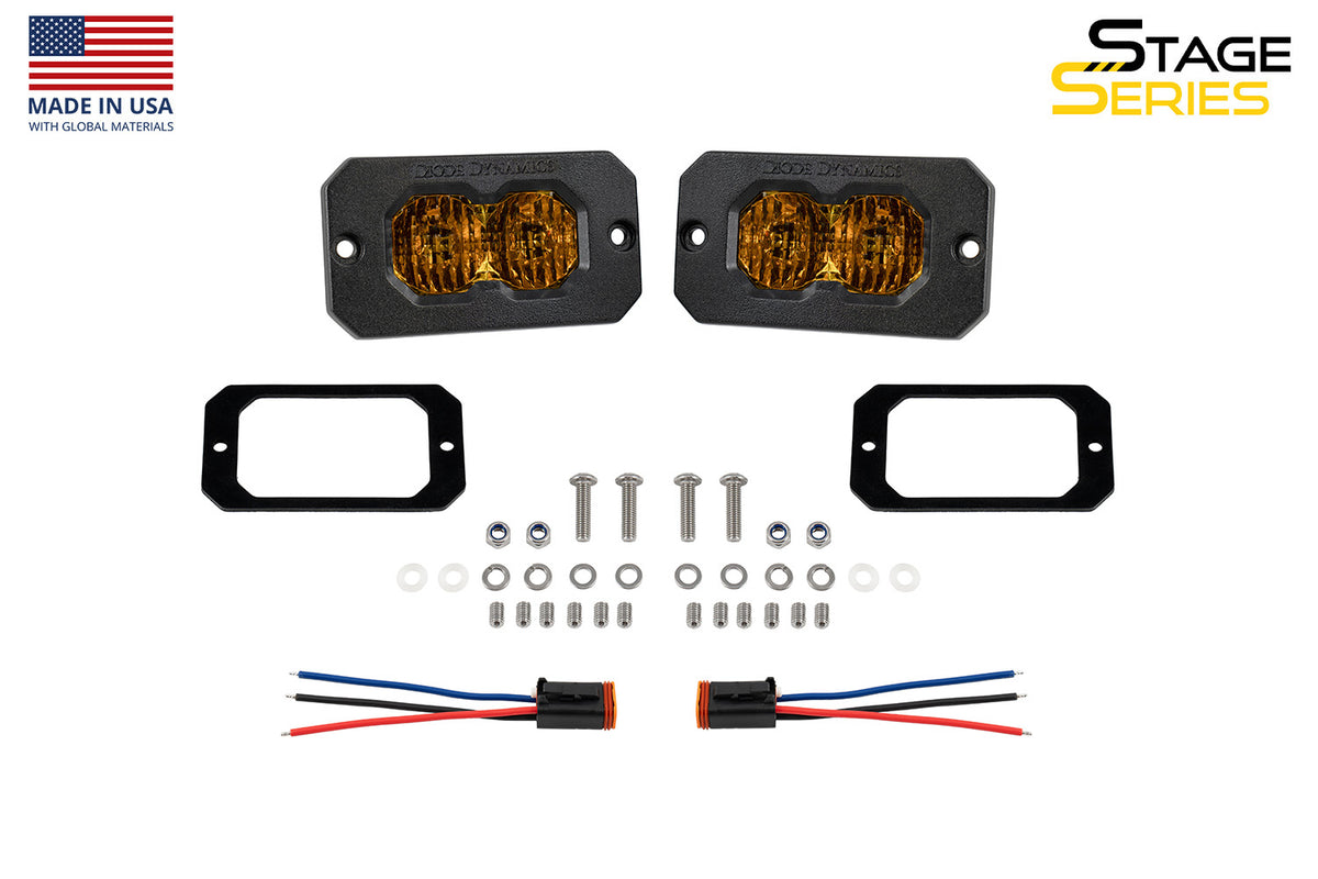 C2 2.0 Max Yellow Flood Flush ABL (pair)
