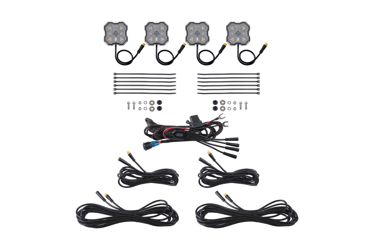 Rock Light Amber/White M8 4-Pack