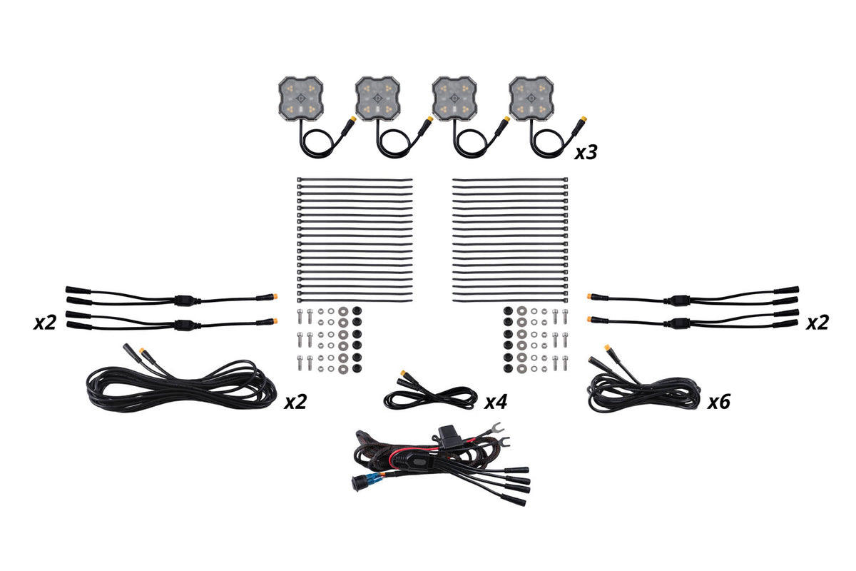 Rock Light Amber/White M8 12-Pack