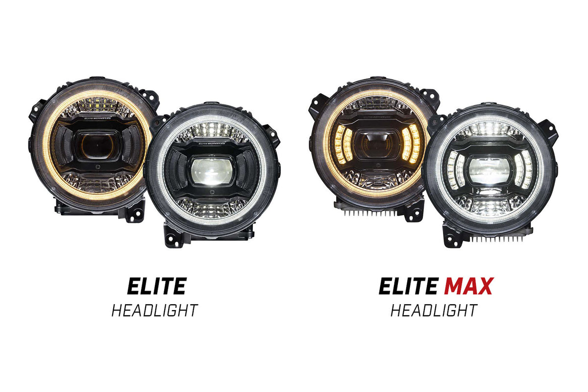 Elite Max LED Headlights for 2018+ Jeep JL Wrangler