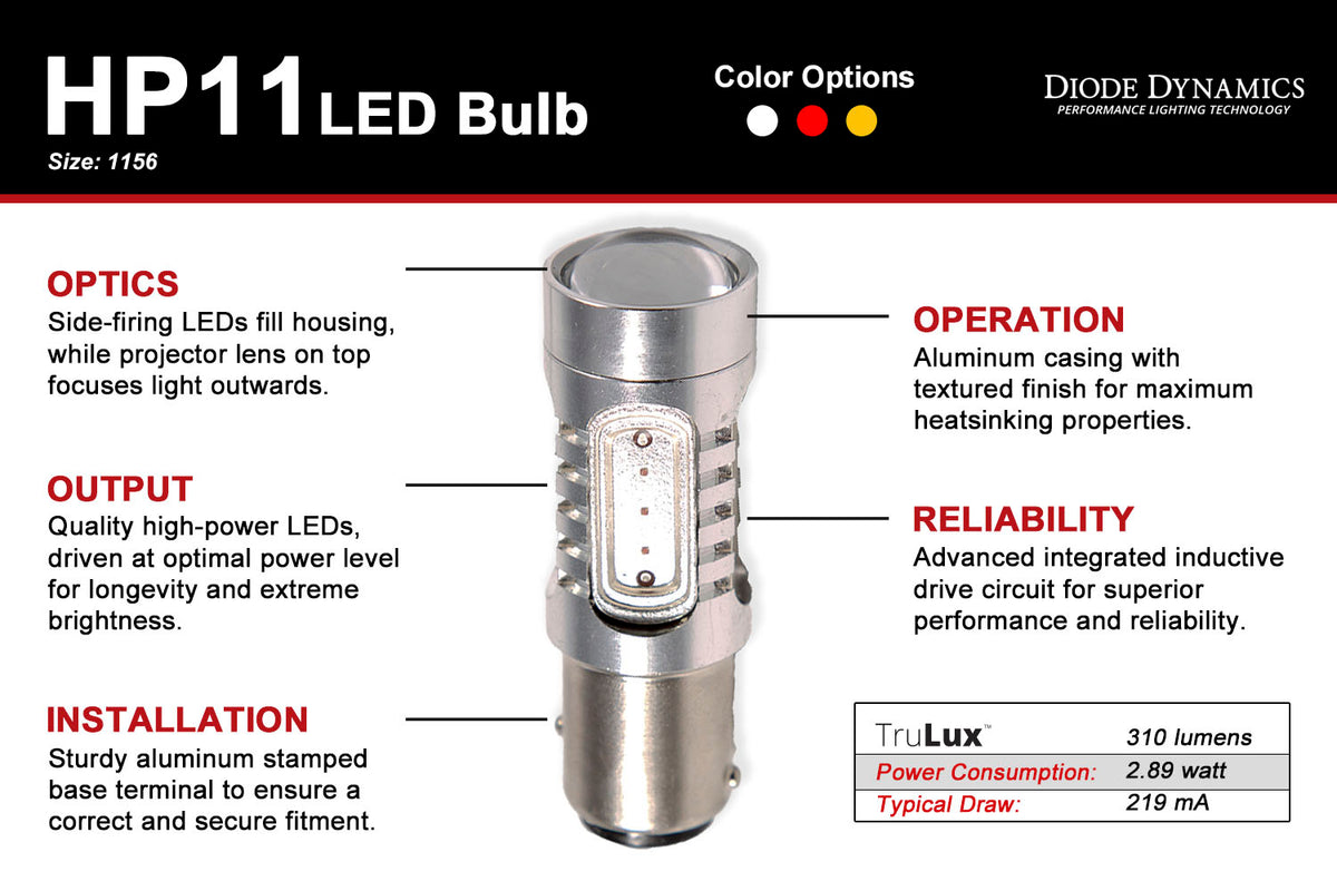 1156 HP11 LED Amber (single)