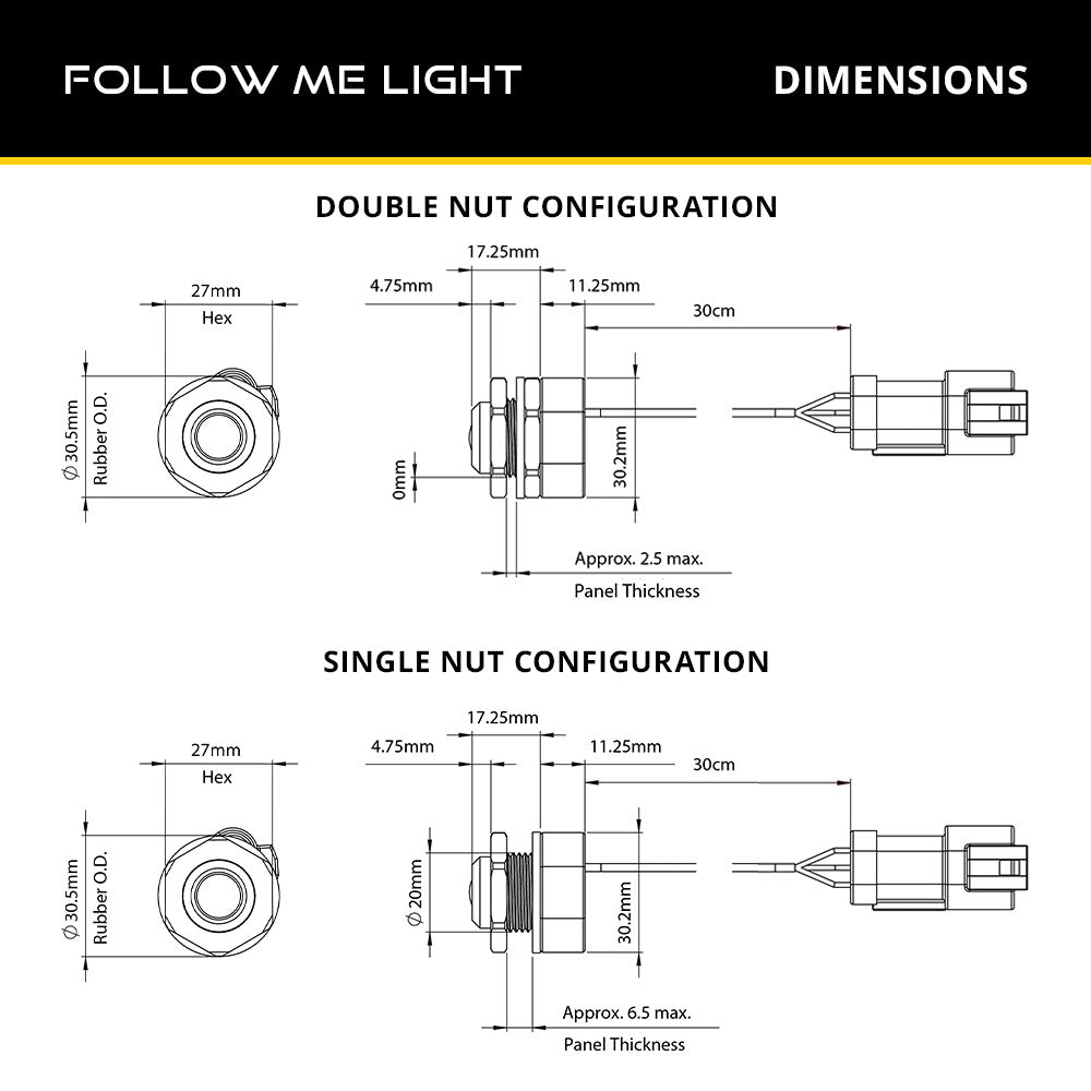 Mini IR 850nm Follow Me Combination Light (pair)