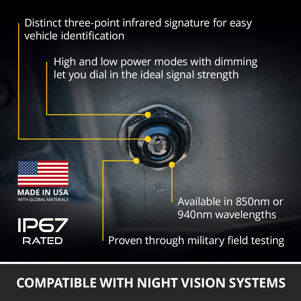 Mini IR 940nm Follow Me Combination Light (pair)