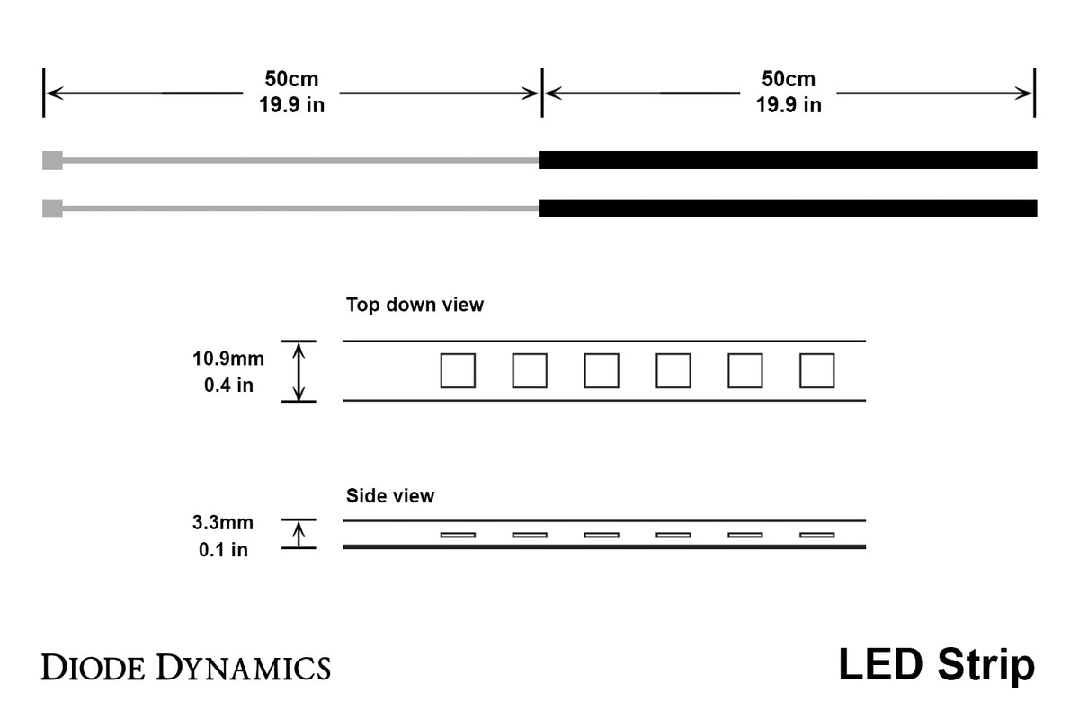 Red 50cm Strip SMD30 WP