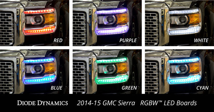RGBW DRL LED Boards for 2014-2019 GMC Sierra