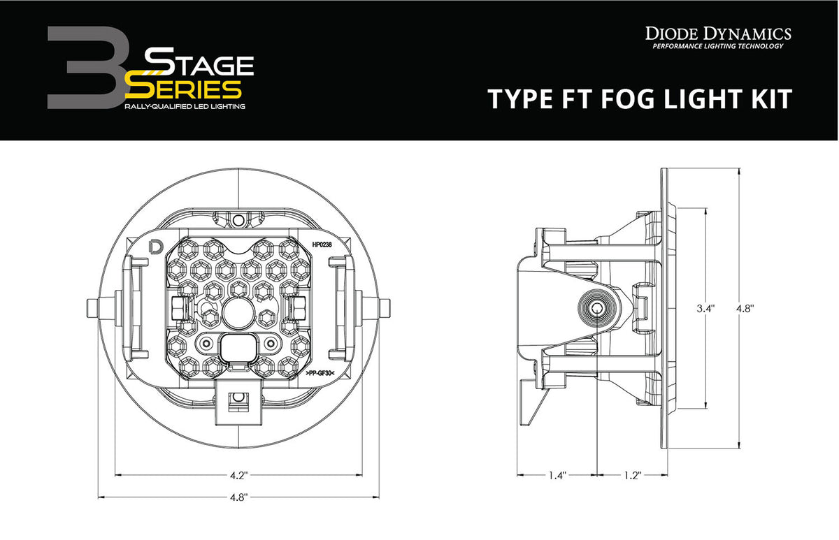 SS3 Sport Type FT Kit ABL White SAE Fog