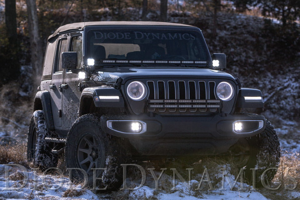 SS3 Cowl LED Bracket Kit for 2018-2026 Jeep JL Wrangler/Gladiator  White Sport