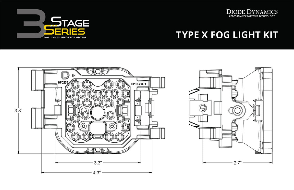 SS3 Sport Type X Kit ABL White SAE Fog