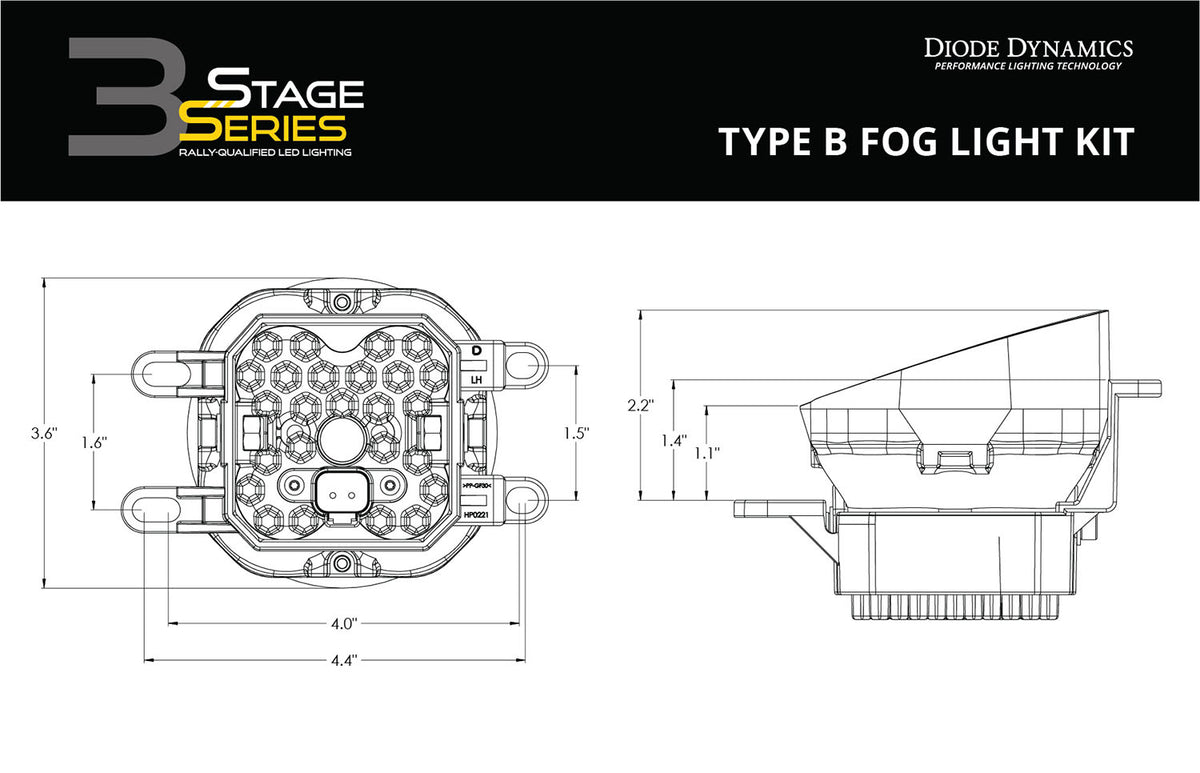 SS3 Sport Type B Kit ABL White SAE Fog