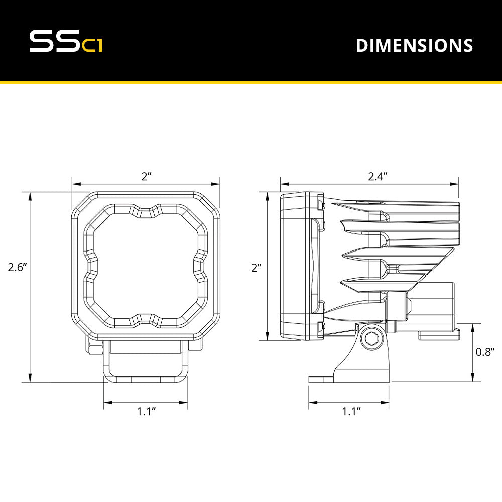 C1 Sport IR 850nm Flood Standard (pair)