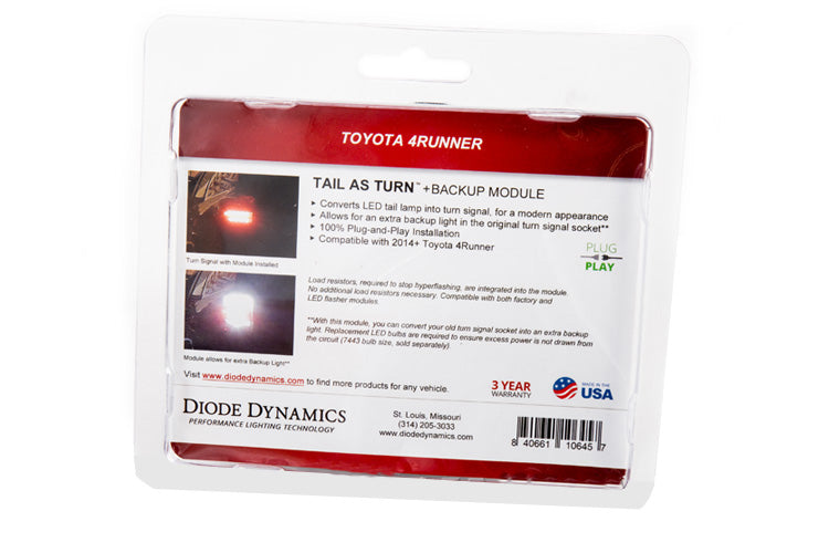 Tail as Turn® Module +Backup Module for 2014-2024 Toyota 4Runner