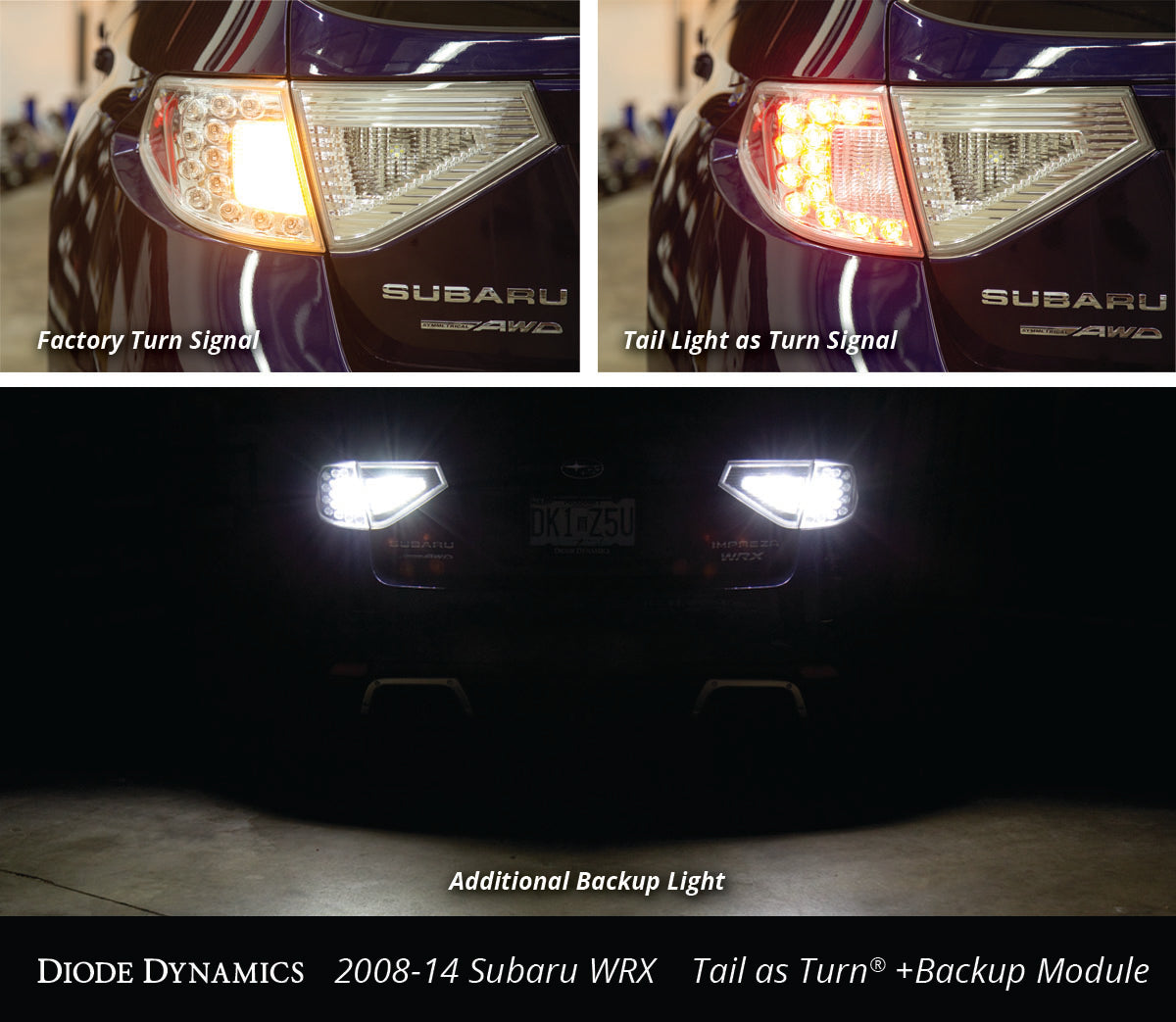 Tail as Turn® Kit w/ Backup for 2008-2014 Subaru WRX/STi Hatchback  Stage 1